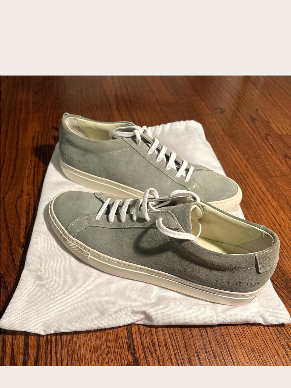 Common Projects Suede Low-Top Sneakers - Sea Foam